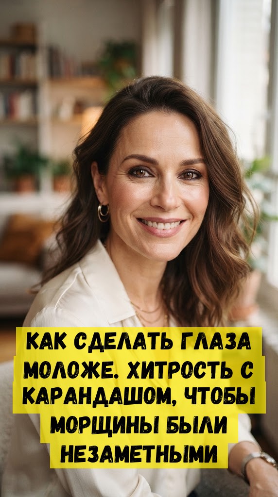 Как сделать глаза моложе. Хитрость с карандашом, чтобы морщины были незаметными