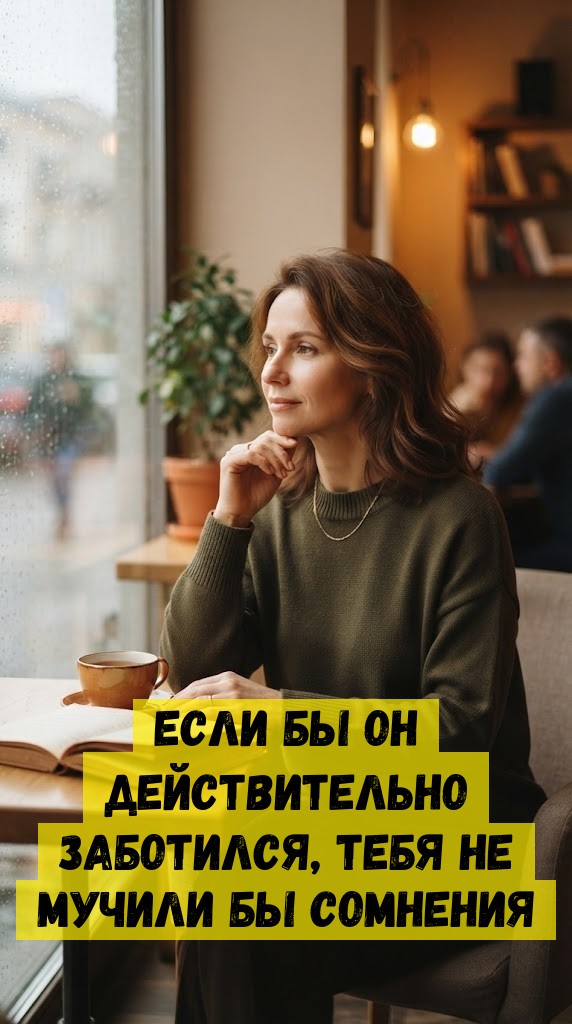 Если бы он действительно заботился, тебя не мучили бы сомнения