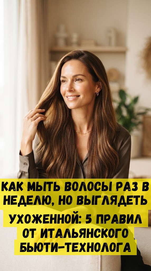Как мыть волосы раз в неделю, но выглядеть ухоженной: 5 правил от итальянского бьюти-технолога