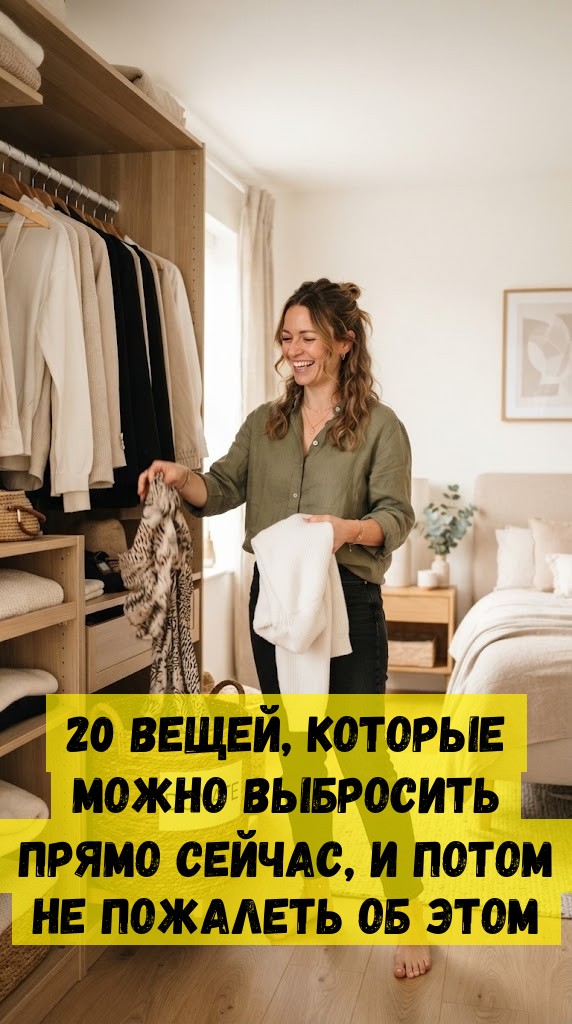 20 ВЕЩЕЙ, КОТОРЫЕ МОЖНО ВЫБРОСИТЬ ПРЯМО СЕЙЧАС, И ПОТОМ НЕ ПОЖАЛЕТЬ ОБ ЭТОМ