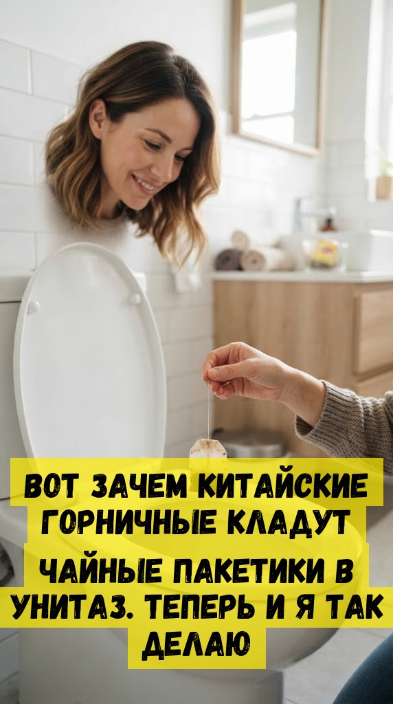 Вот зачем китайские горничные кладут чайные пакетики в унитаз. Теперь и я так делаю