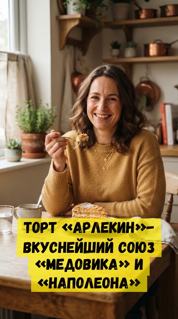 Торт &laquo;АРЛЕКИН&raquo;- вкуснейший союз &laquo;МЕДОВИКА&raquo; и &laquo;НАПОЛЕОНА&raquo;