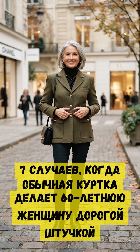 7 случаев, когда обычная куртка делает 60-летнюю женщину дорогой штучкой