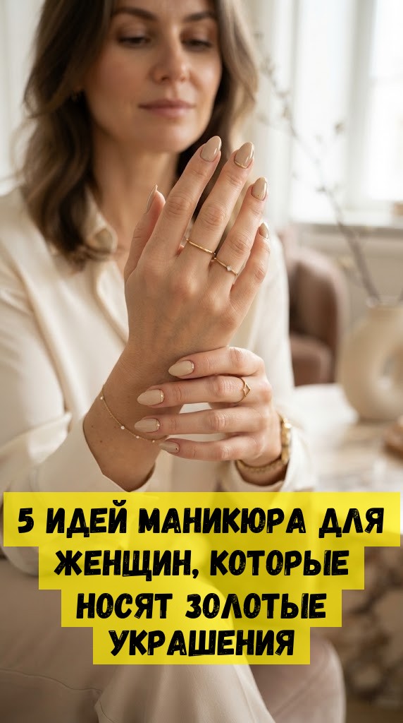 5 идей маникюра для женщин, которые носят золотые украшения