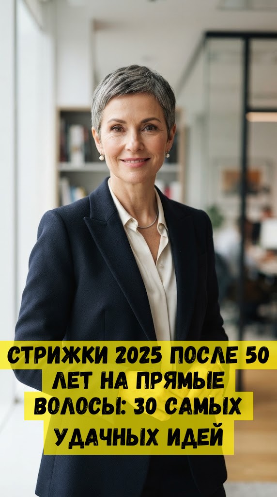 Стрижки 2025 после 50 лет на прямые волосы: 30 самых удачных идей