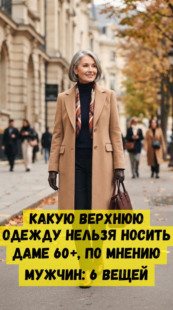 Какую верхнюю одежду нельзя носить даме 60+, по мнению мужчин: 6 вещей