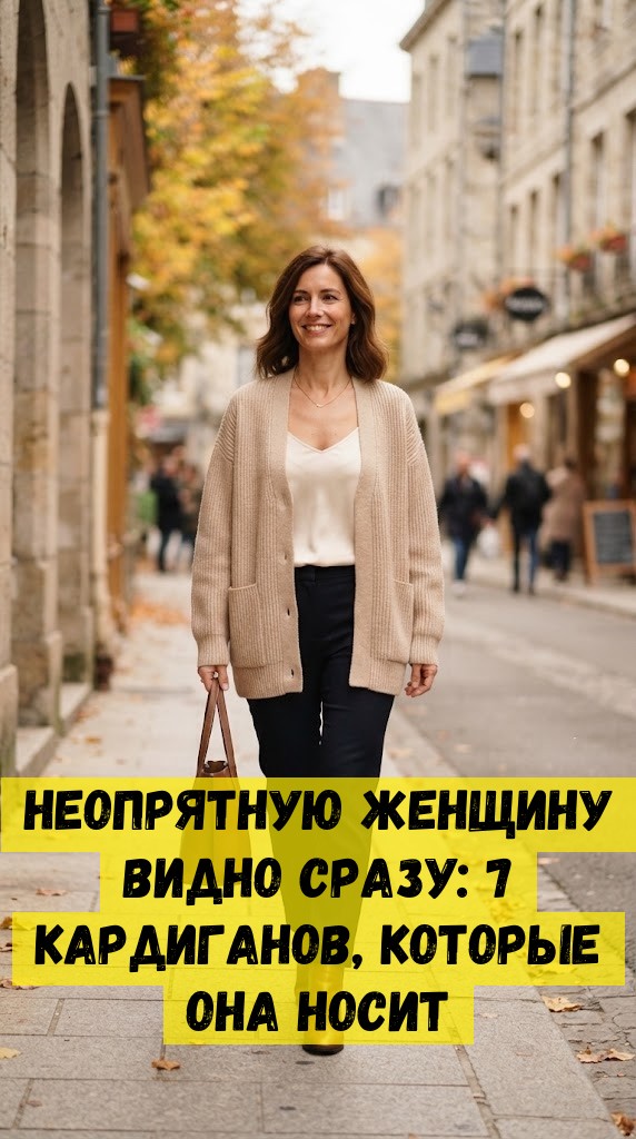 Неопрятную женщину видно сразу: 7 кардиганов, которые она носит
