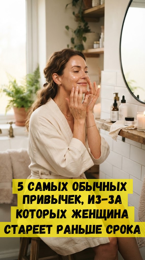 5 самых обычных привычек, из-за которых женщина стареет раньше срока