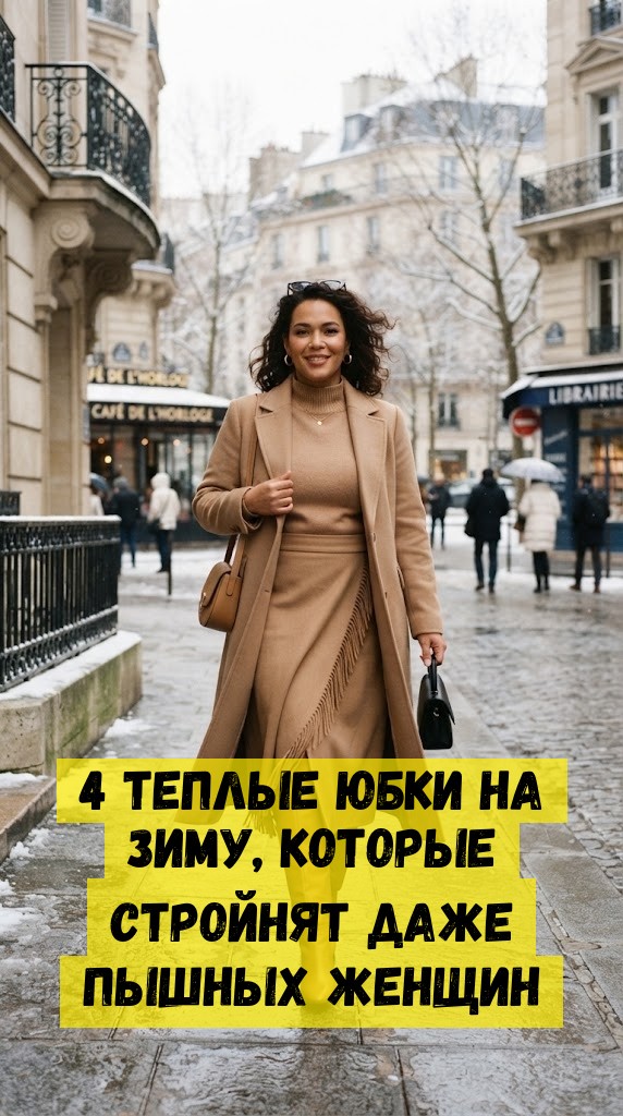 4 теплые юбки на зиму, которые стройнят даже пышных женщин