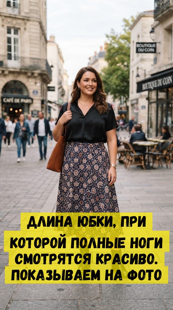 Длина юбки, при которой полные ноги смотрятся красиво. Показываем на фото