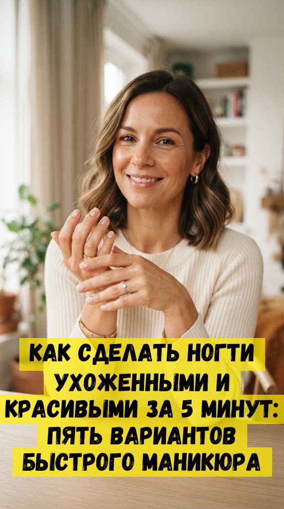 Как сделать ногти ухоженными и красивыми за 5 минут: пять вариантов быстрого маникюра