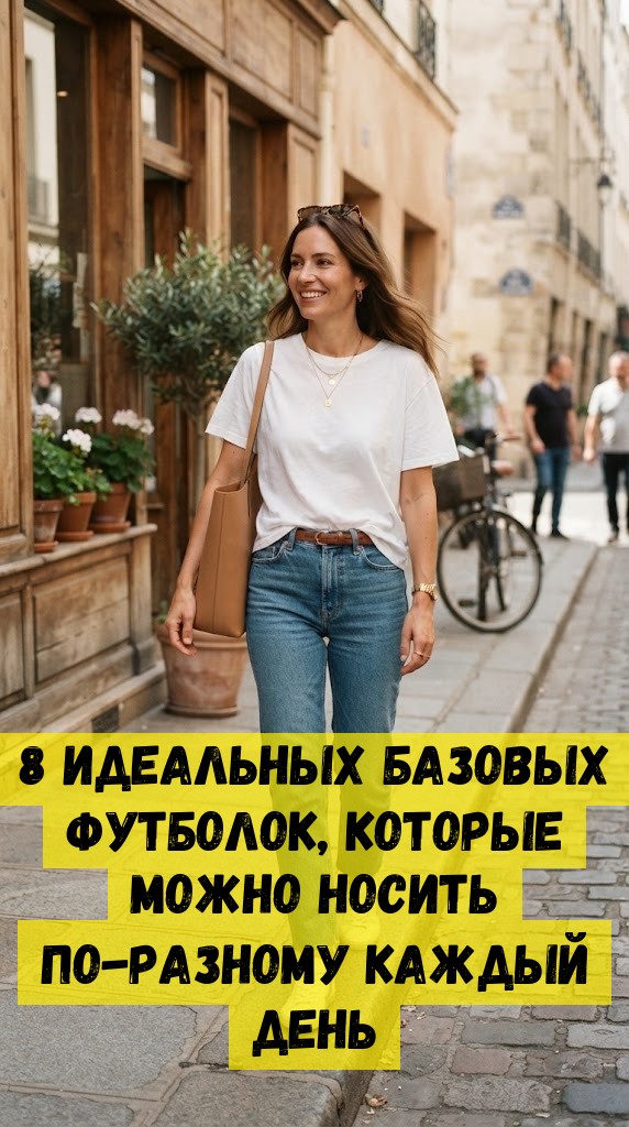 8 идеальных базовых футболок, которые можно носить по-разному каждый день 8 идеальных базовых футболок, которые можно носить по-разному каждый день