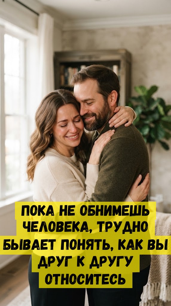 Пока не обнимешь человека, трудно бывает понять, как Вы друг к другу относитесь