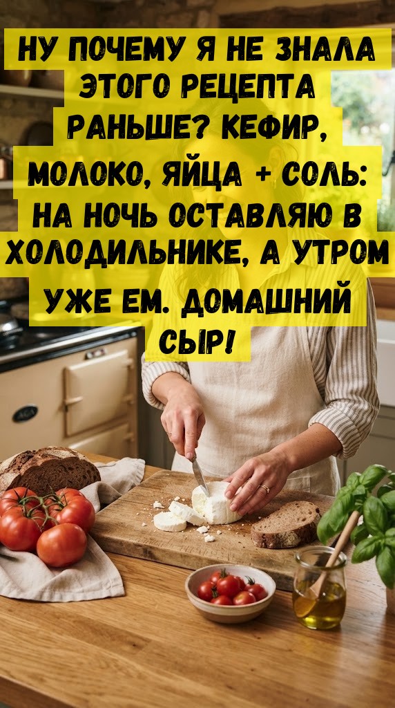 Ну ПОЧЕМУ я не знала этого рецепта раньше? Кефир, молоко, яйца + соль: на ночь оставляю в холодильнике, а утром уже ем. Домашний сыр!